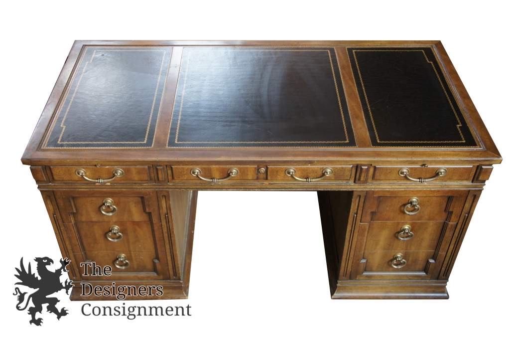 The Designers Consignment Dayton S Premier Gallery 1 Rare Black Top 7 Drawer Sligh Furniture Lawyer Desk 60 X 30