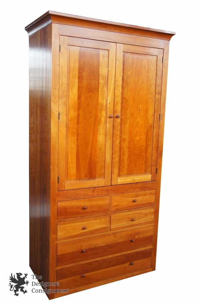 Harden Furniture American Cherry Armoire Shaker Mission Style Wardrobe 82 The Designers Consignment Harden Furniture American Cherry, Mission Style Armoire