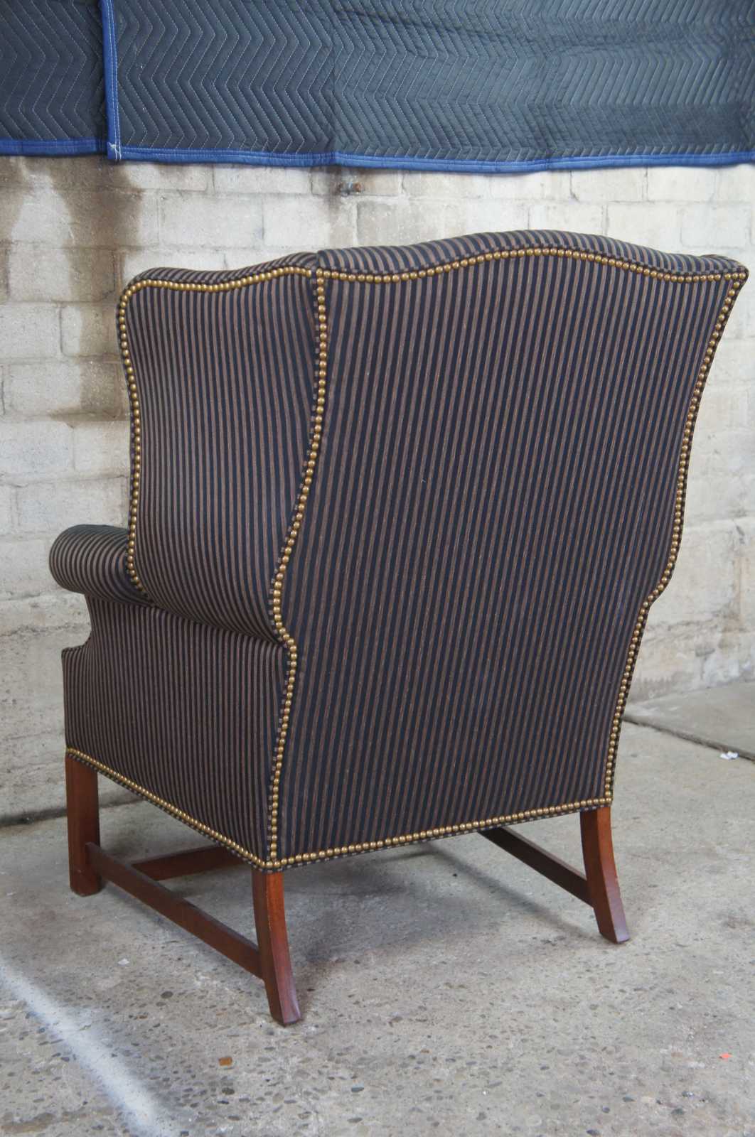 How Is George Pearson Treated At The Club Pearson George III Chippendale Mahogany Striped Wingback Library Club