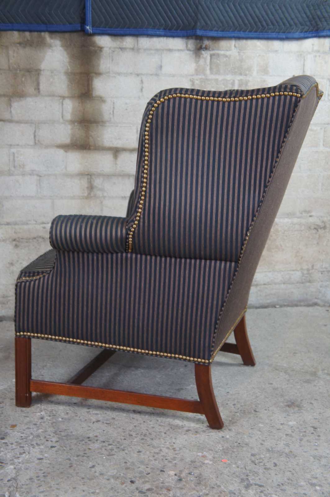 How Is George Pearson Treated At The Club Pearson George III Chippendale Mahogany Striped Wingback Library Club